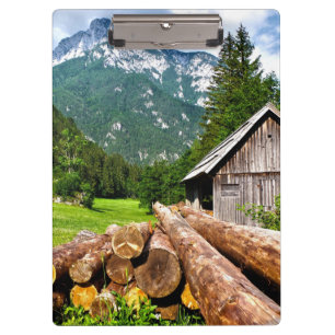 Wald am Berghang Lumberjack Camp Klemmbrett