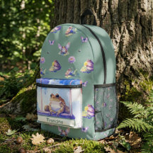 Wald-Aquarellfrosch auf einer Schaukelschule