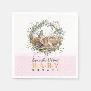 Wald-Baby-Reh-Nachwuchs-Baby-Party-Servietten Serviette