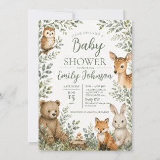 Wald-Baby-Shower-Einladung Einladung