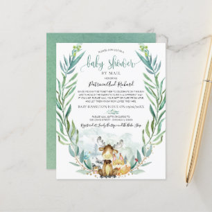 Wald-Babyparty-Einladung per Post zum kleinen Prei