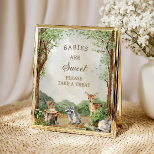 Wald-Babyshower-Verköstigungstisch-Plakat Poster