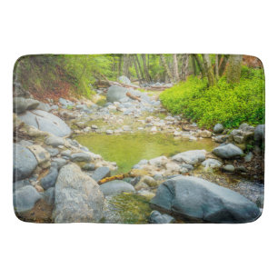 Wald Bach Natur Landschaftsfoto Kunst Druck Badematte