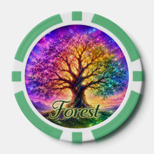 Wald Baum des Lebens Pokerchips