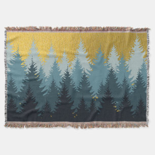 Wald Bäume Goldene Landschaft Decke