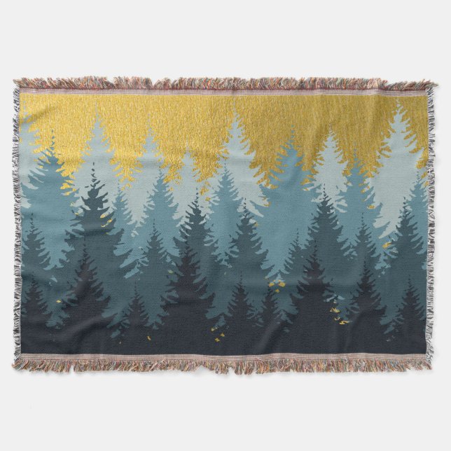 Wald Bäume Goldene Landschaft Decke (Vorderseite)