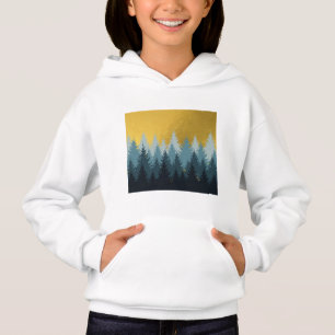 Wald Bäume Goldene Landschaft Hoodie