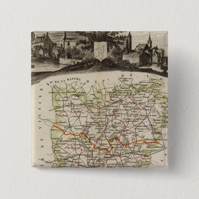 Wald, Bezirksgrenzen Button (Vorderseite)