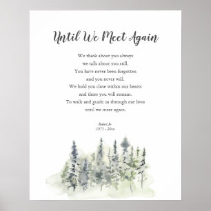 Wald bis wir wieder Treffen Gedenkgedicht Poster