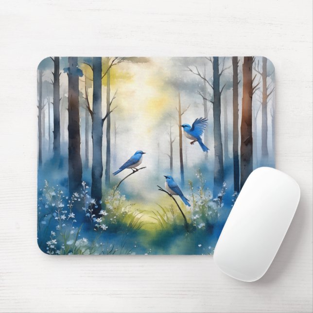 Wald Blaurücken-Szenerie Wald Mousepad (Mit Mouse)