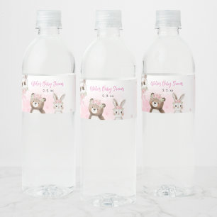 Wald-Blush-Babyparty-Wasserflaschenetikett