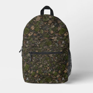 Wald boden camouflage | Moos, Blatt & Waldjäger  Bedruckter Rucksack
