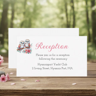 Wald Boho Rustikale Eulen Hochzeitsempfang Begleitkarte
