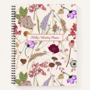 Wald-Botanischer Hochzeitsplaner  Notizbuch