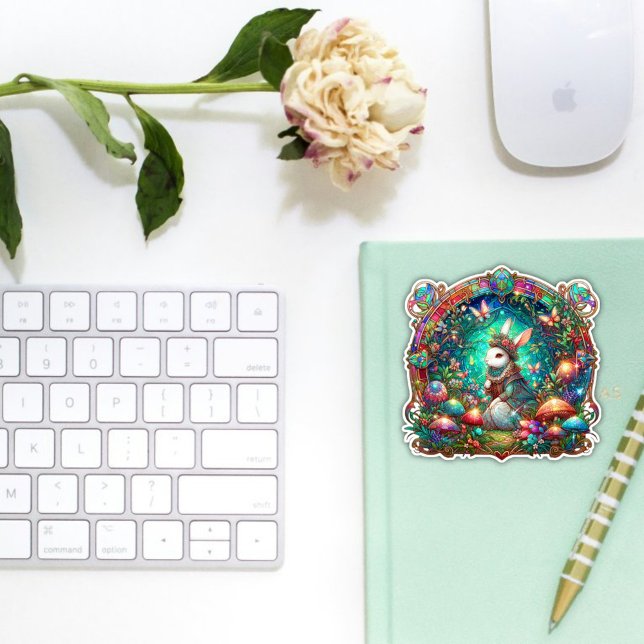 Wald Bunny Colorado Jugendstil Ostern Aufkleber (Von Creator hochgeladen)