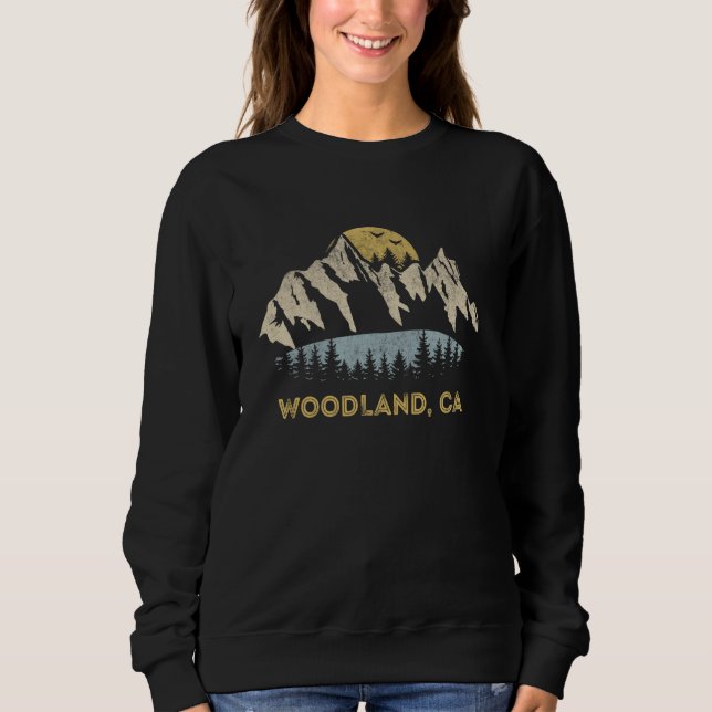 Wald California Mountain Sunset Sunrise CA Sweatshirt (Vorderseite)