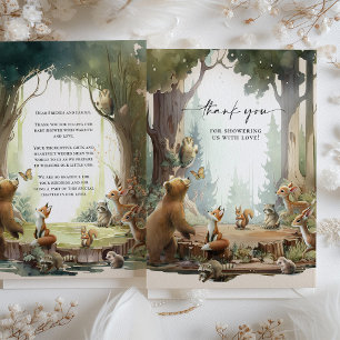 Wald Dankeskarte Baby Shower
