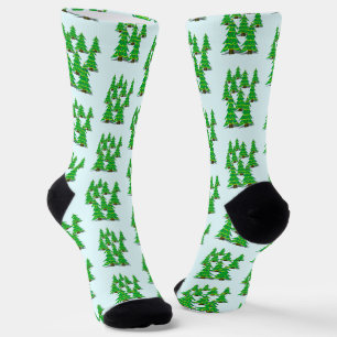 Wald dekorierte Bäume Weihnachten Socken