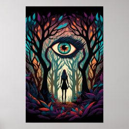 Wald der Augen Surrealer Poster | Trippy 3