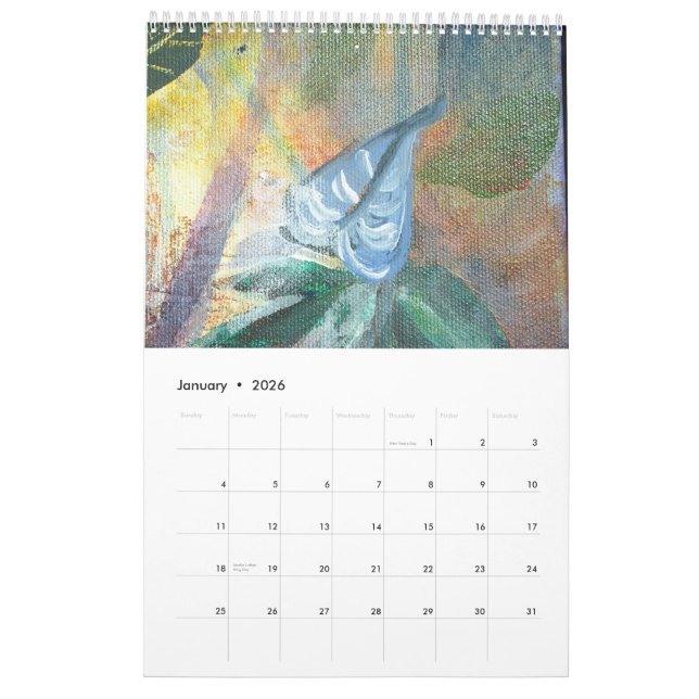 Wald des Leben-Kalenders, gesehen um den Wald Kalender (Jan 2026)