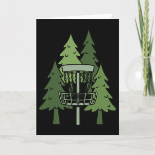 Wald Disc Golf Skizze Lustige Disc Golfing Szene Karte