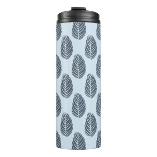 Wald Echo Nebelblau Navy Grau Thermosbecher