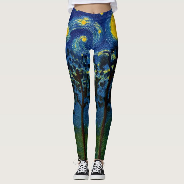Wald Echos der Unendlichkeit - Eine Waldlandschaft Leggings (Vorderseite)