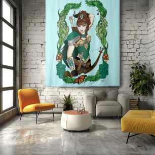 Wald Elf Fantasy Wandteppich