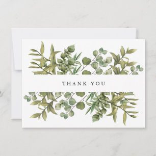 Wald-Eukalyptus-Grün-Hochzeit-Dankeschön Dankeskarte