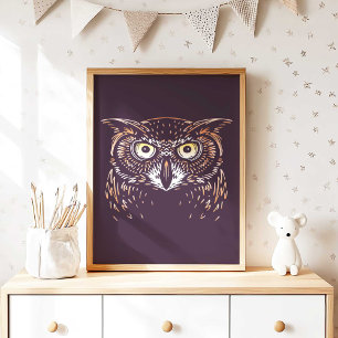 Wald Eulen Kinderzimmer Wandkunst Poster Druck