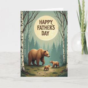 Wald Familien Liebes Tag Karte