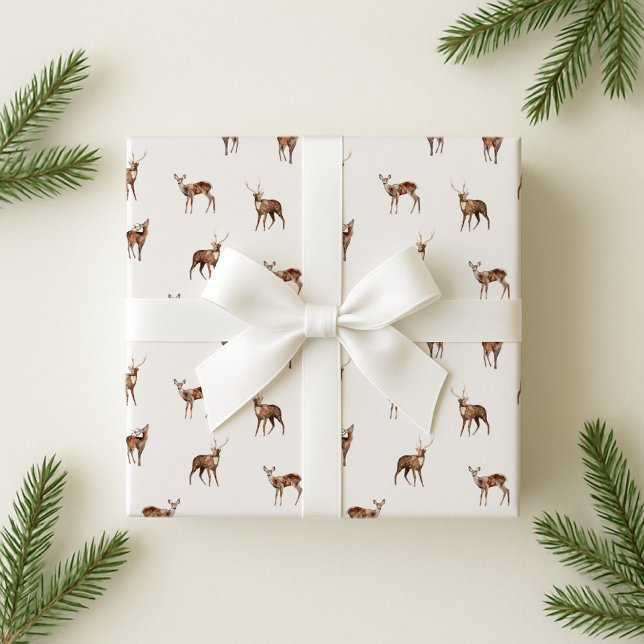 Wald, festlicher Hirsch Geschenkpapier (Von Creator hochgeladen)