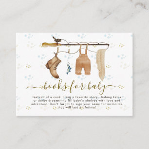 Wald-Fischerei-Themenbücher für Baby-Shower-Karte Begleitkarte