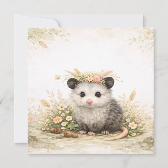 Wald Freund Wald Opossum  Karte (Vorderseite)