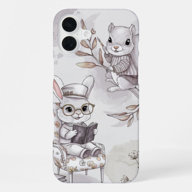 Wald Freunde beim Lernen iPhone 16 Plus Hülle (Rückseite)