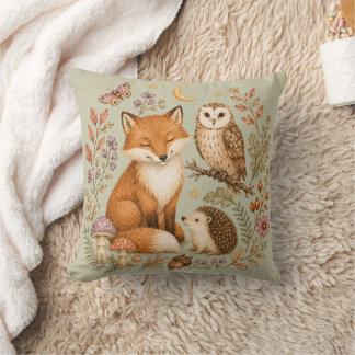 Wald Freunde Fuchs, Eule und Igel Kissen