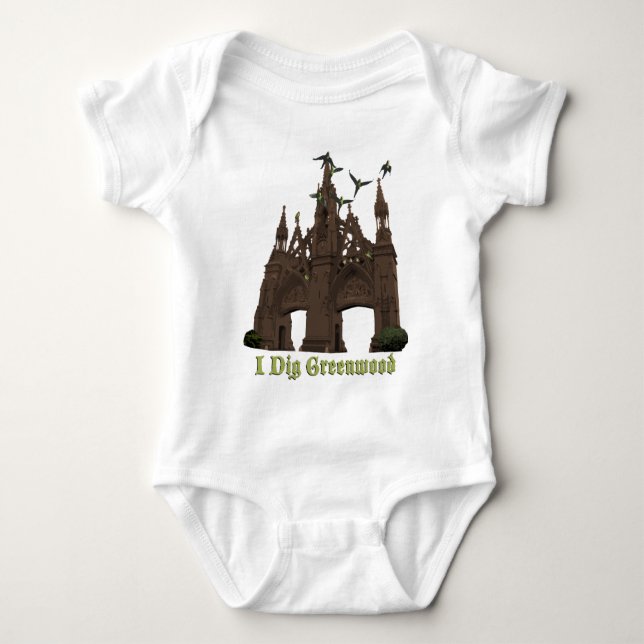 Wald-Friedhof Baby Strampler (Vorderseite)