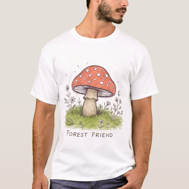 Wald Friend Mushroom T-Shirt (Vorderseite)