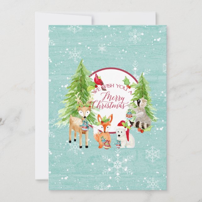 Wald frohe Weihnachten Moderne Fotografie (Vorderseite)