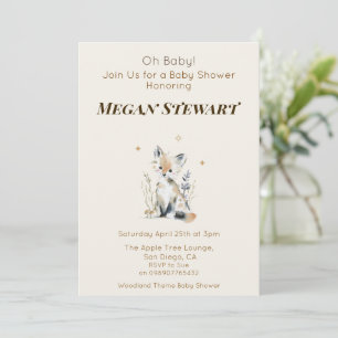 Wald-Fuchs-Baby-Party Einladung