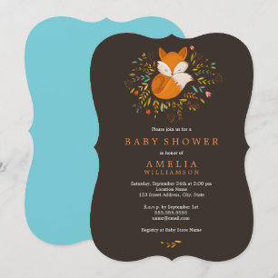 Wald Fuchs Baby Shower Einladung