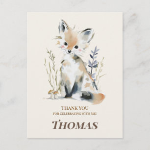 Wald-Fuchs-Geburtstags-Dankeskarten Postkarte