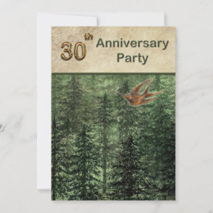 Wald für das Party zum Jubiläum der Bäume 30 Einladung