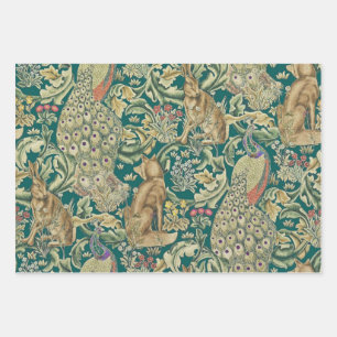 "Wald" Geschenkpapier Flachblatt-Set aus 3 Morris Set