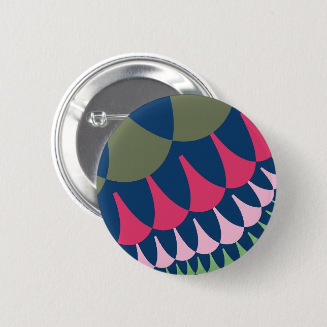Wald-Grün- und Rosa-Skala Button (Vorne & Hinten)