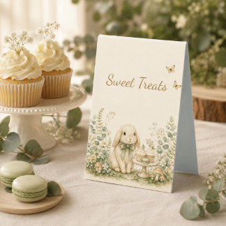 Wald-Häschen-Baby-Party Süße-Treats-Tisch-Tent Tischaufsteller
