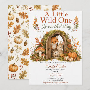 Wald-Herbst-Baby-Party Einladung