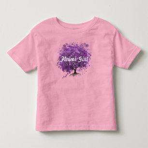 Wald-Herz-Blatt-Baum-Hochzeit Kleinkind T-shirt