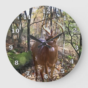 Wald-Hirschwall-Uhr Große Wanduhr
