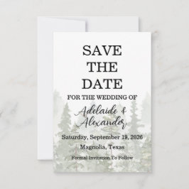 Wald Hochzeit Grün Save The Date